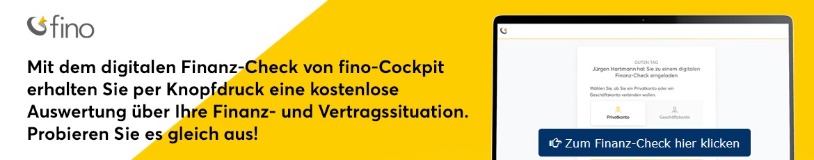 Finanzcheck von fino Cockpit